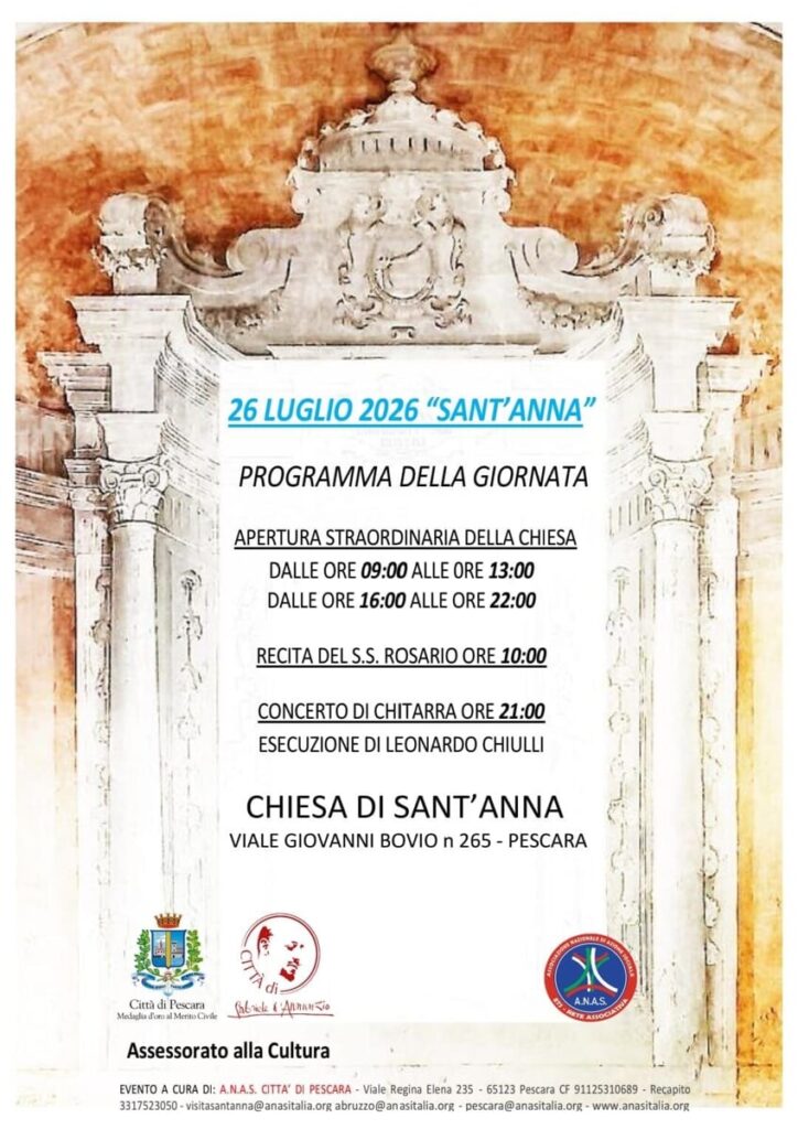 Locandina apertura chiesa di sant'anna 25 luglio 2026 (1)